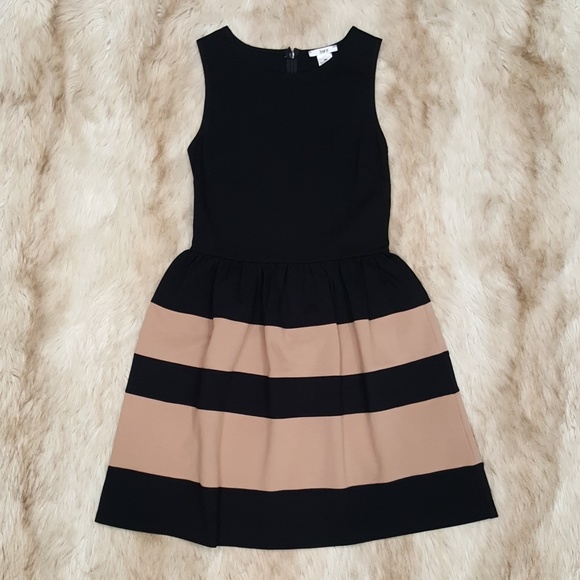 Dresses & Skirts - Black Tan stripe Dress